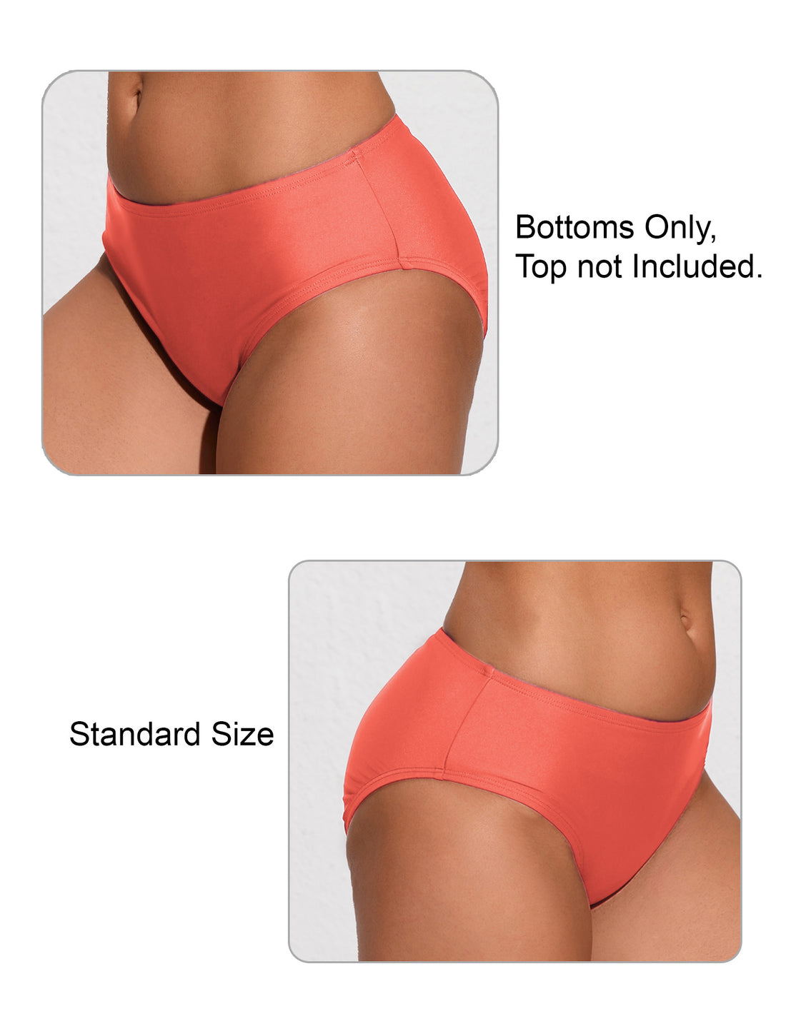 Halcurt Damen Bikinihose mit mittelhohem Bund