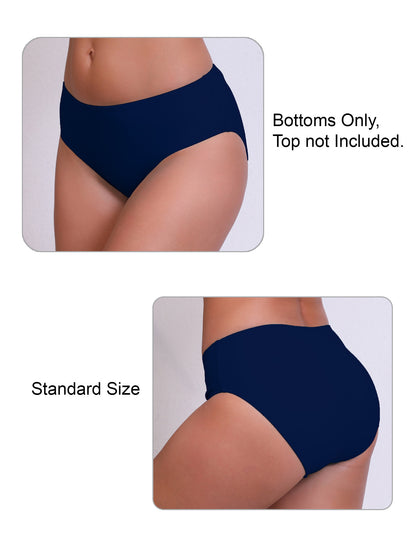 Tropic Whisper Mid Waisted Bikini Swim Bottms