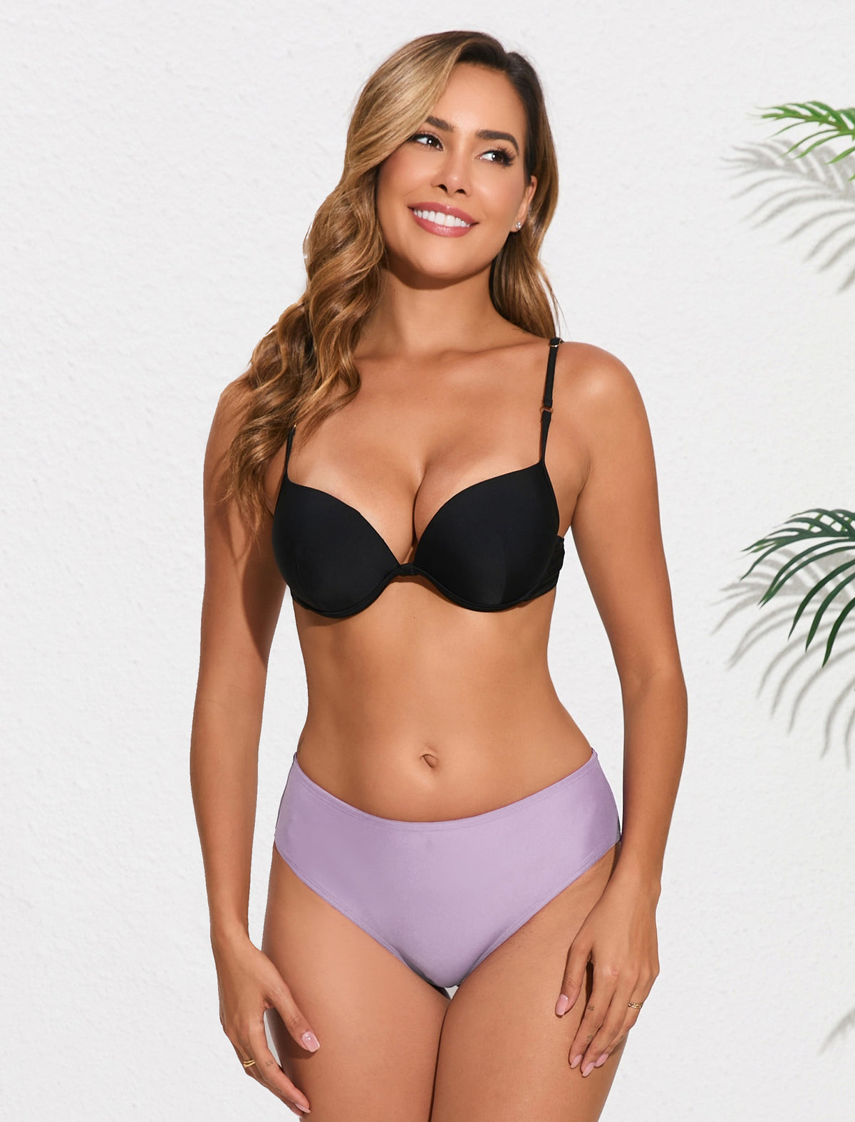 Tropic Whisper Mid Waisted Bikini Swim Bottms
