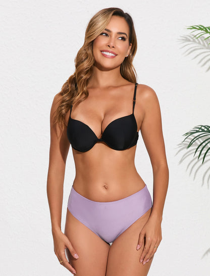 Tropic Whisper Mid Waisted Bikini Swim Bottms