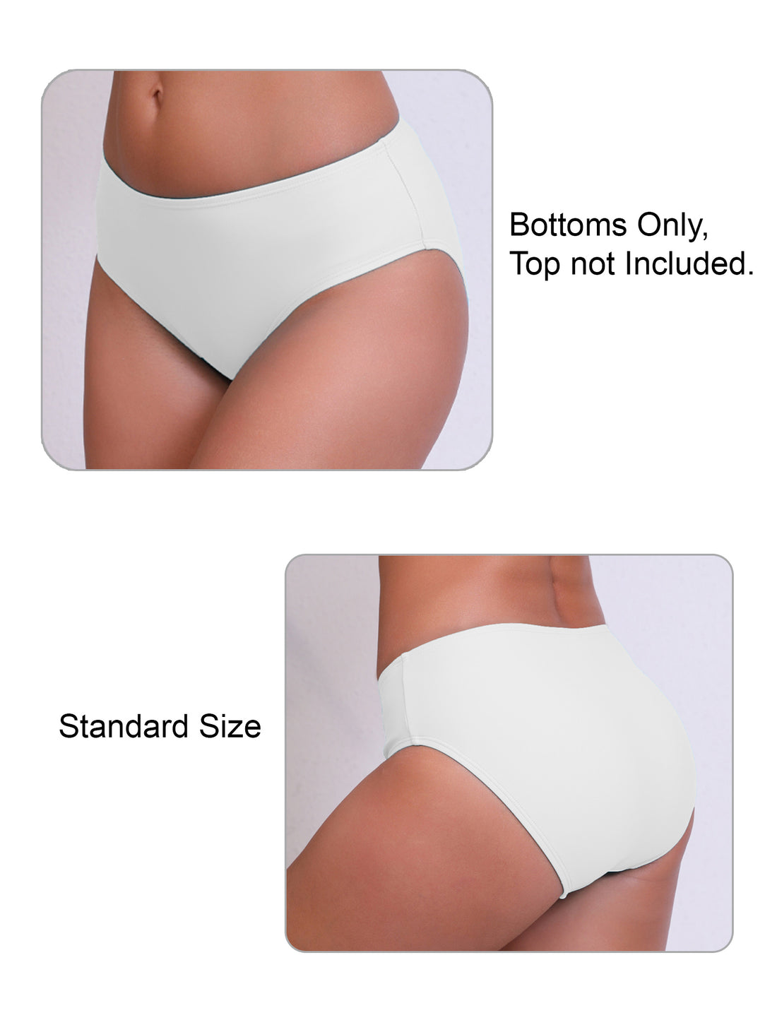 Tropic Whisper Mid Waisted Bikini Swim Bottms