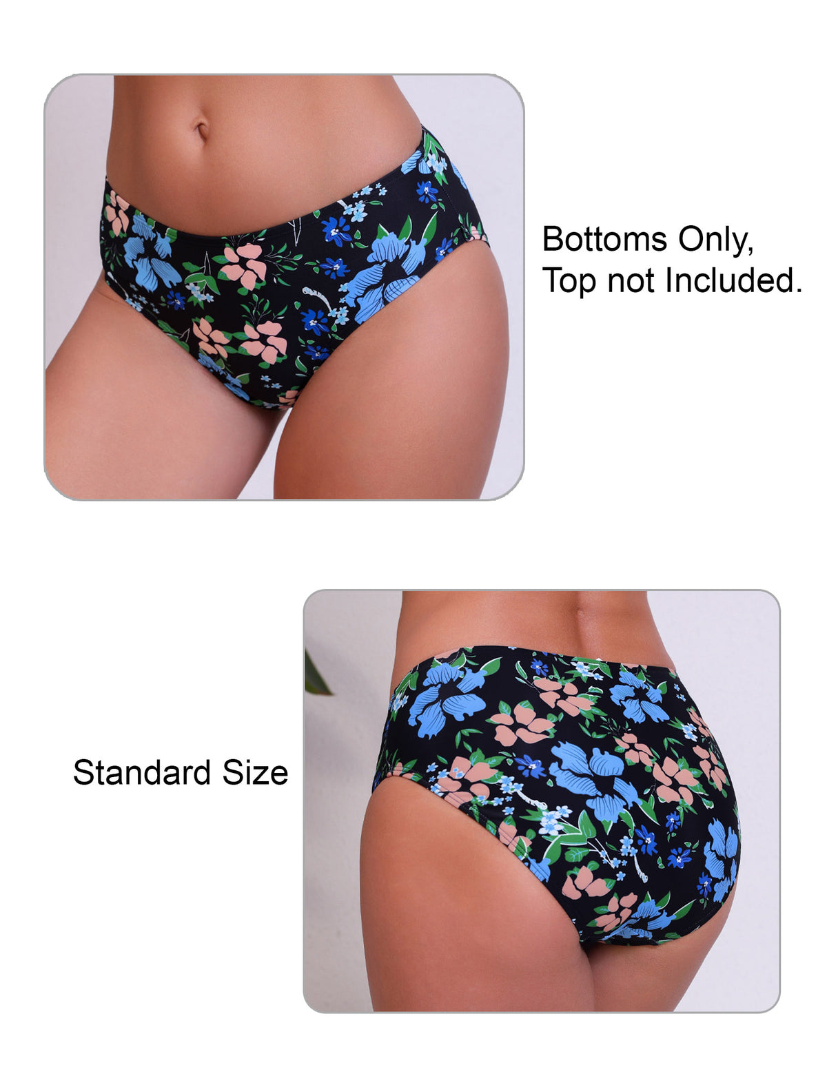 Tropic Whisper Mid Waisted Bikini Swim Bottms