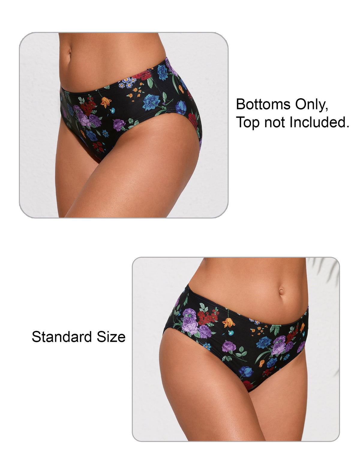 Tropic Whisper Mid Waisted Bikini Swim Bottms