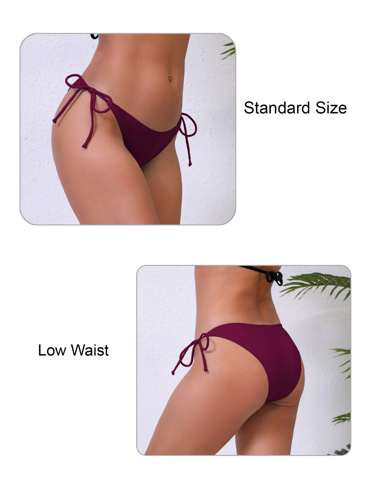 Bas de bikini string taille basse à nouer sur les côtés Halcurt pour femme