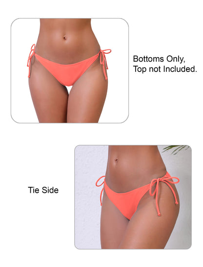 Dusk Wave Tie String Low Waisted Bikini Swim Bottoms