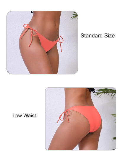 Dusk Wave Tie String Low Waisted Bikini Swim Bottoms
