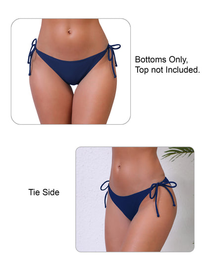 Dusk Wave Tie String Low Waisted Bikini Swim Bottoms
