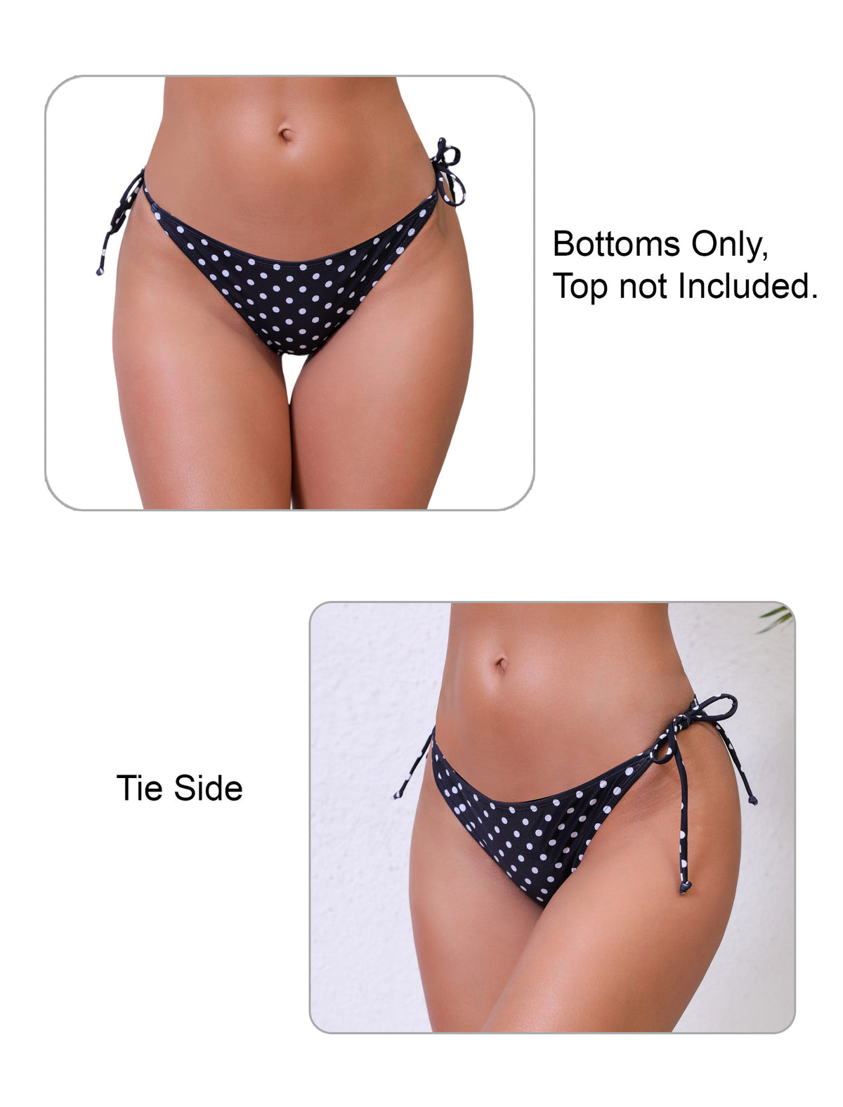 Dusk Wave Tie String Low Waisted Bikini Swim Bottoms