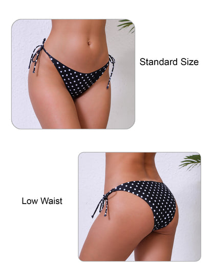 Dusk Wave Tie String Low Waisted Bikini Swim Bottoms