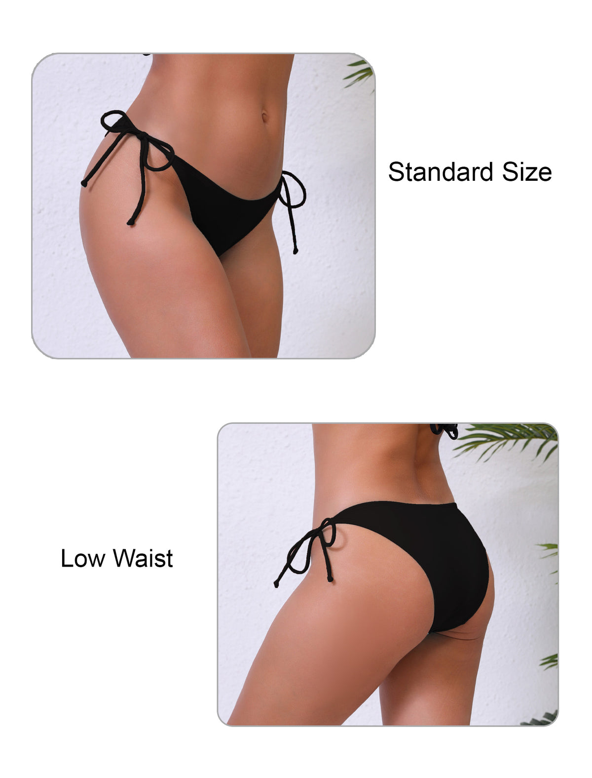 Dusk Wave Tie String Low Waisted Bikini Swim Bottoms