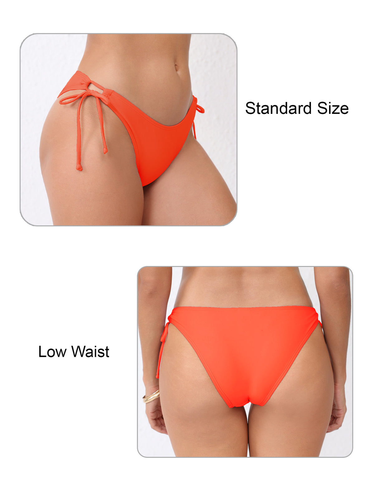 Sunlit Shore Tie String Low Waisted Bikini Swim Bottoms Only