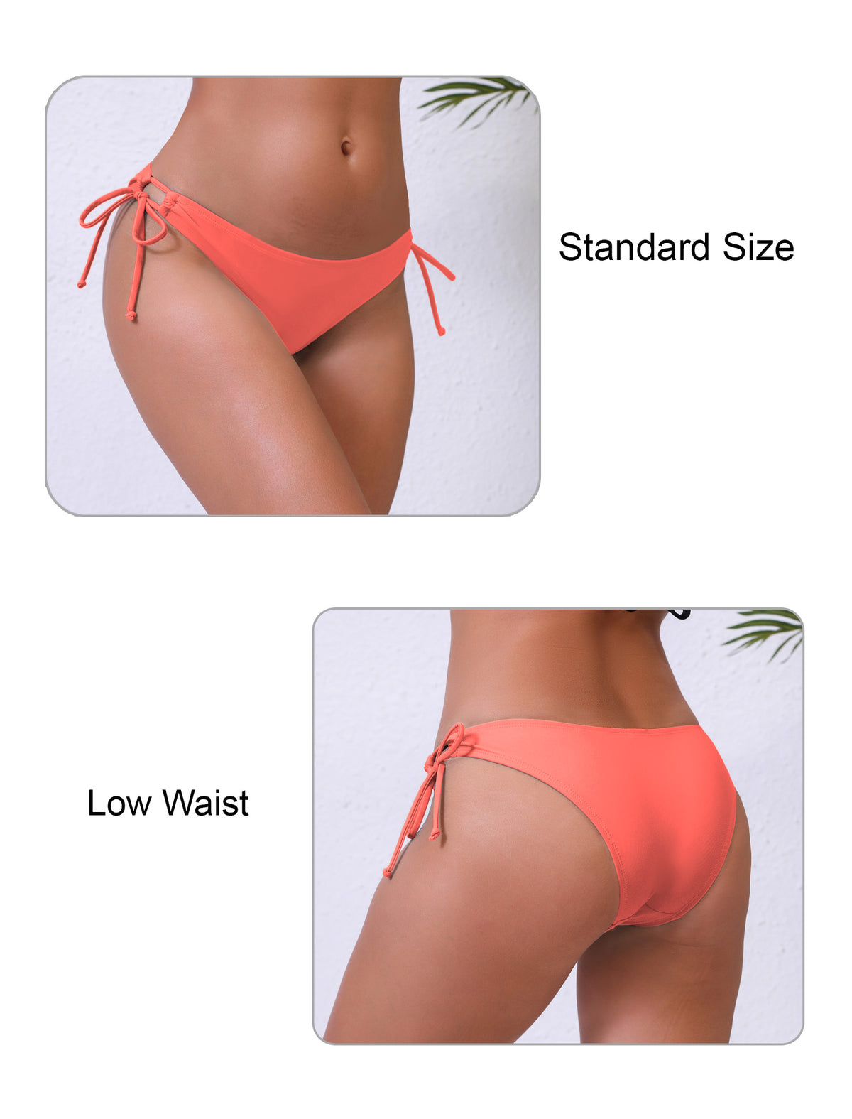 Sunlit Shore Tie String Low Waisted Bikini Swim Bottoms Only