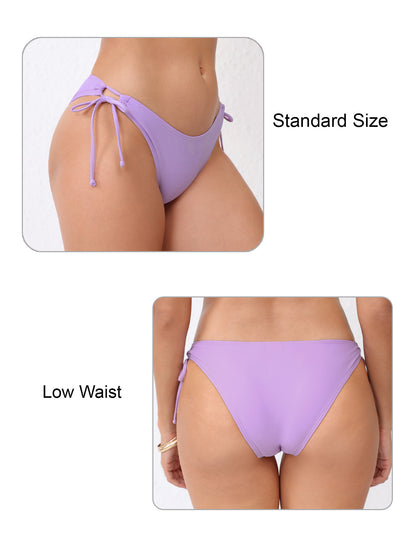 Bas de bikini taille basse à nouer sur les côtés, modèle Halcurt pour femme