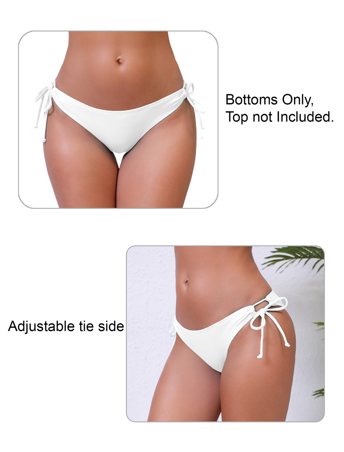 Bas de bikini taille basse à nouer sur les côtés, modèle Halcurt pour femme