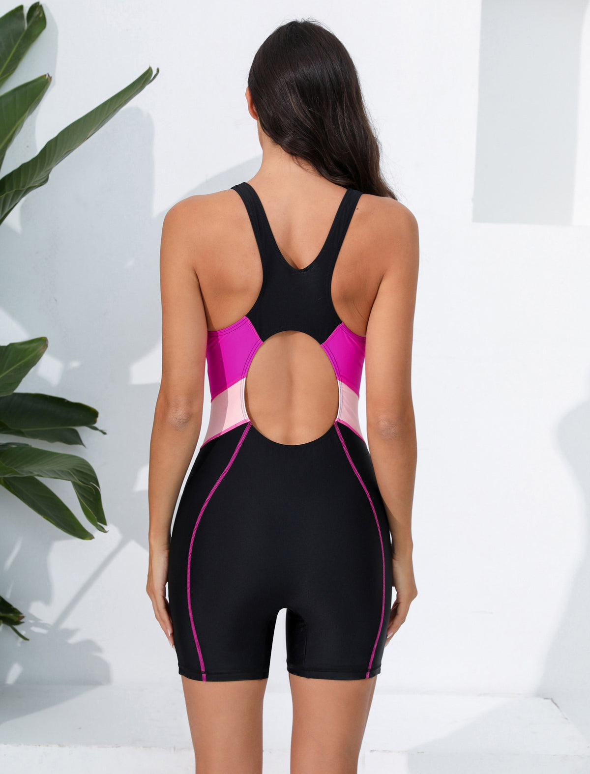 Paradise Hush Boyleg One Piece Swimsuit Athletic Racerback with Built in Bra
