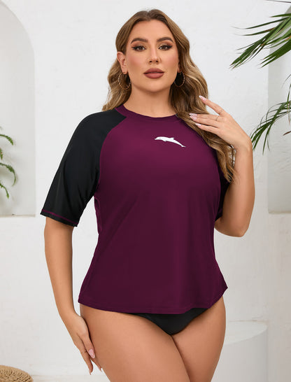 Summer Haze Plus Size Rash Guard Shirts
