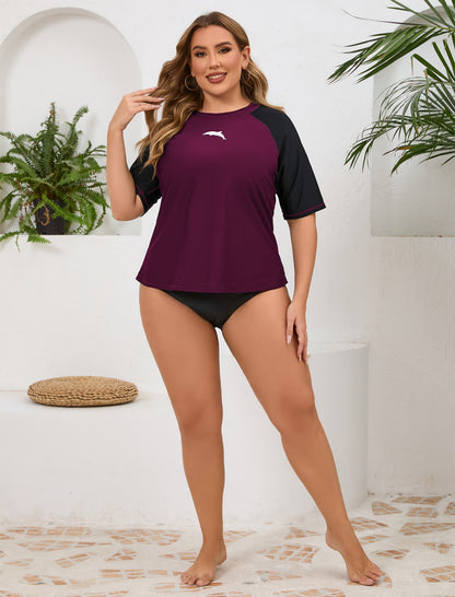 Summer Haze Plus Size Rash Guard Shirts