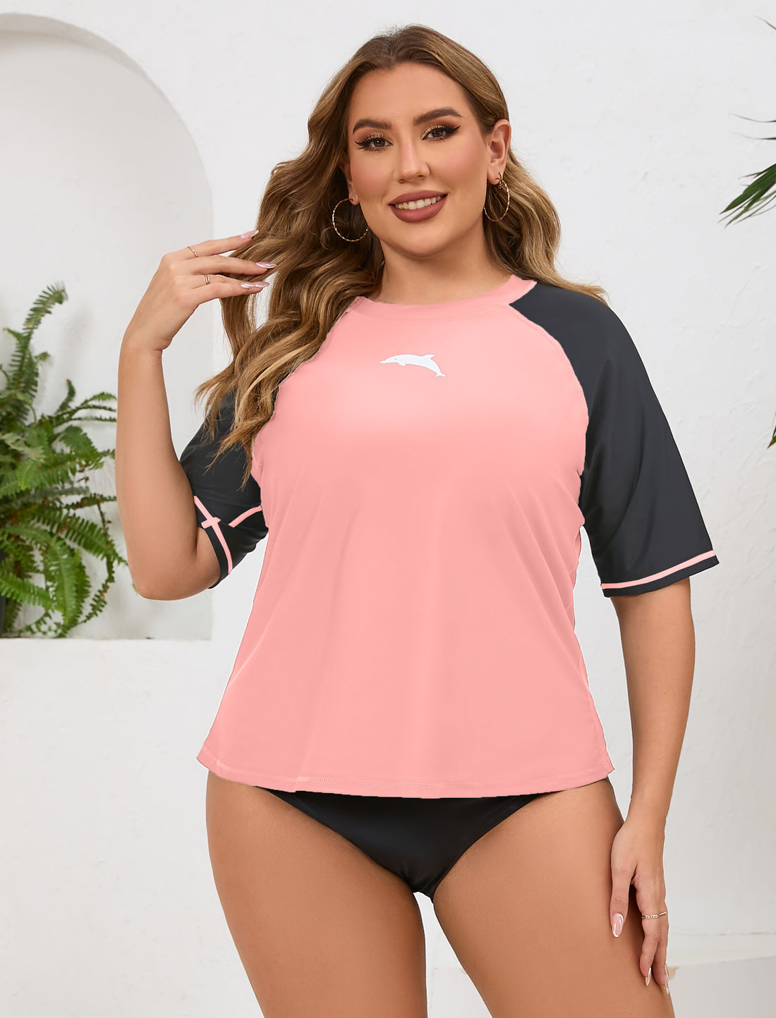 Summer Haze Plus Size Rash Guard Shirts