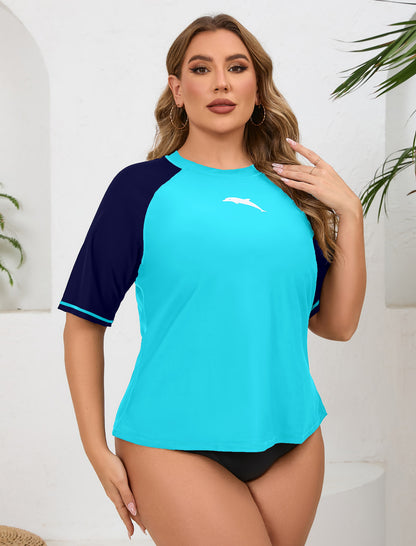 Summer Haze Plus Size Rash Guard Shirts