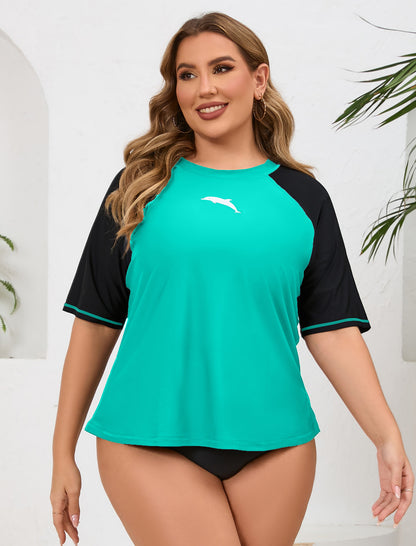 Summer Haze Plus Size Rash Guard Shirts