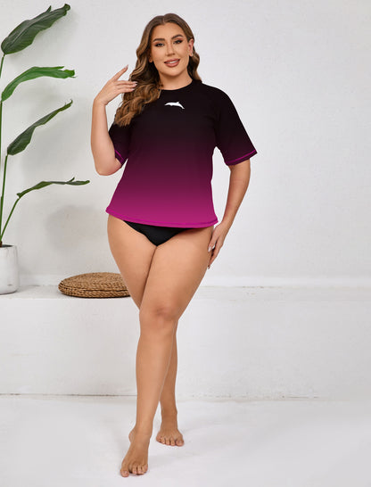 Summer Haze Plus Size Rash Guard Shirts
