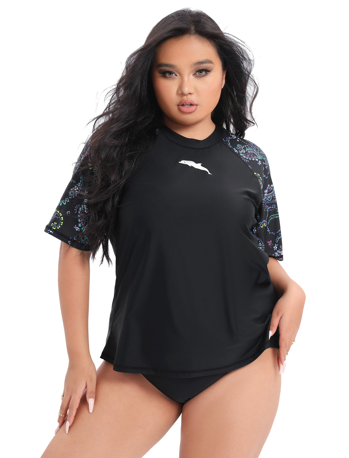 Summer Haze Plus Size Rash Guard Shirts