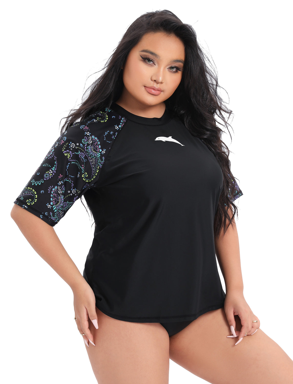 Summer Haze Plus Size Rash Guard Shirts