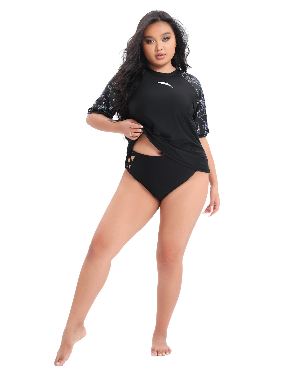 Summer Haze Plus Size Rash Guard Shirts