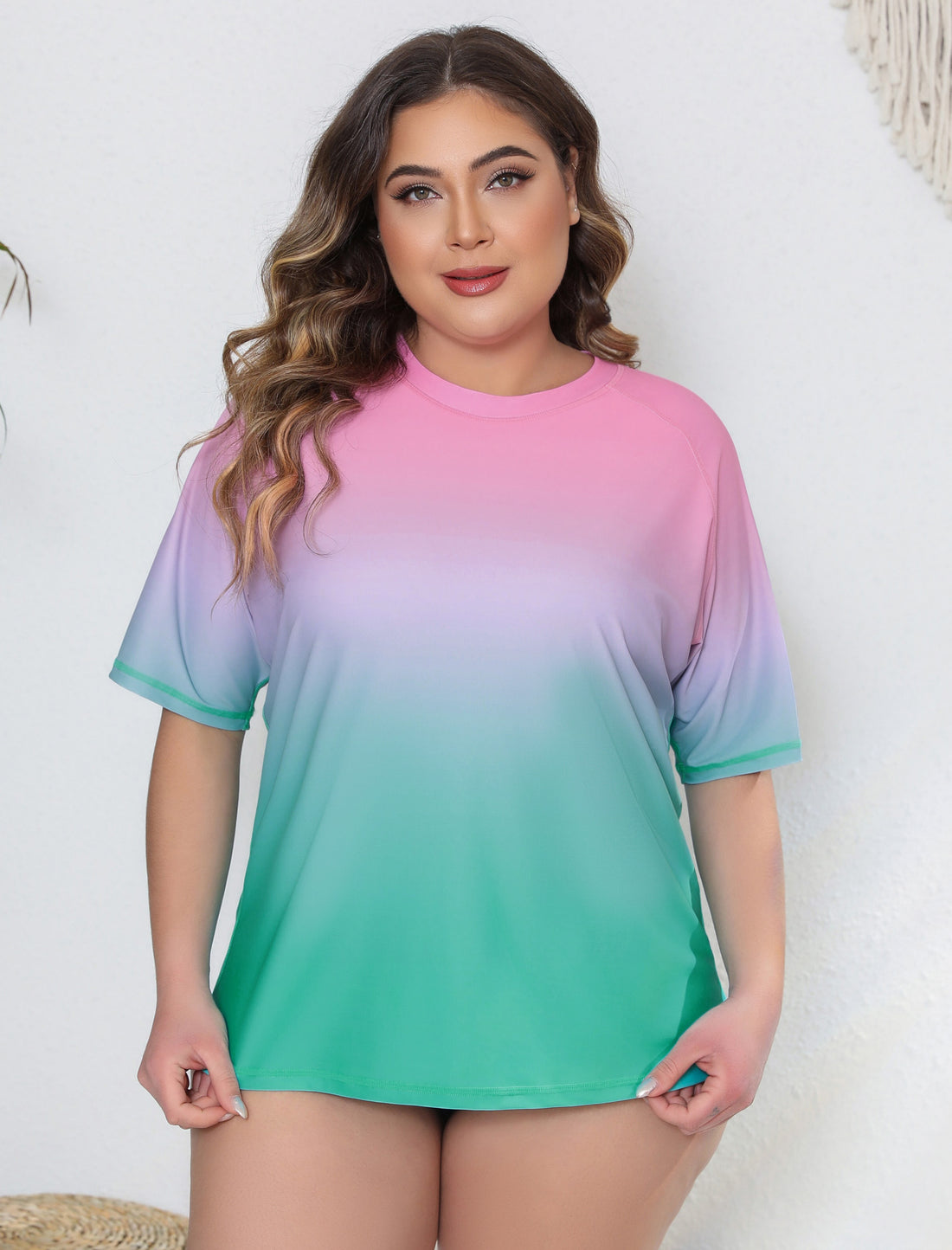 Summer Haze Curvy Rash Guard Shirts
