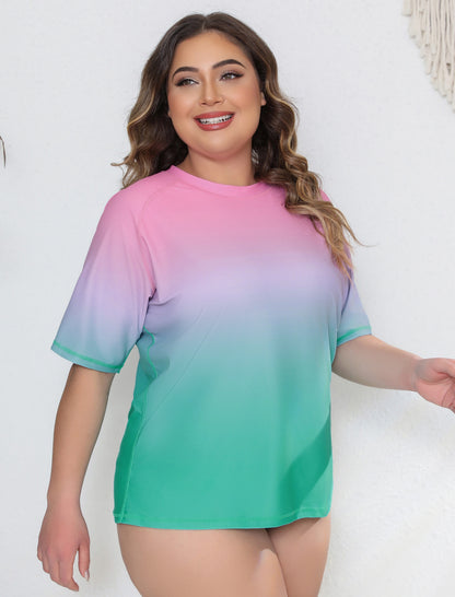 Summer Haze Curvy Rash Guard Shirts
