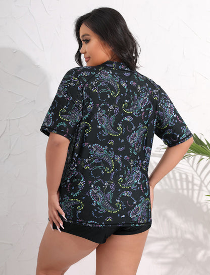 Summer Haze Curvy Rash Guard Shirts