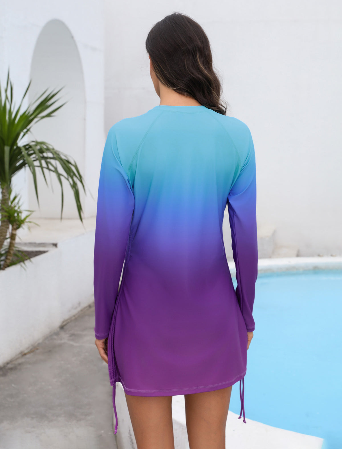 Shoreline Glow Adjustable Drawstring Long Sleeve Rash Guard Shirts
