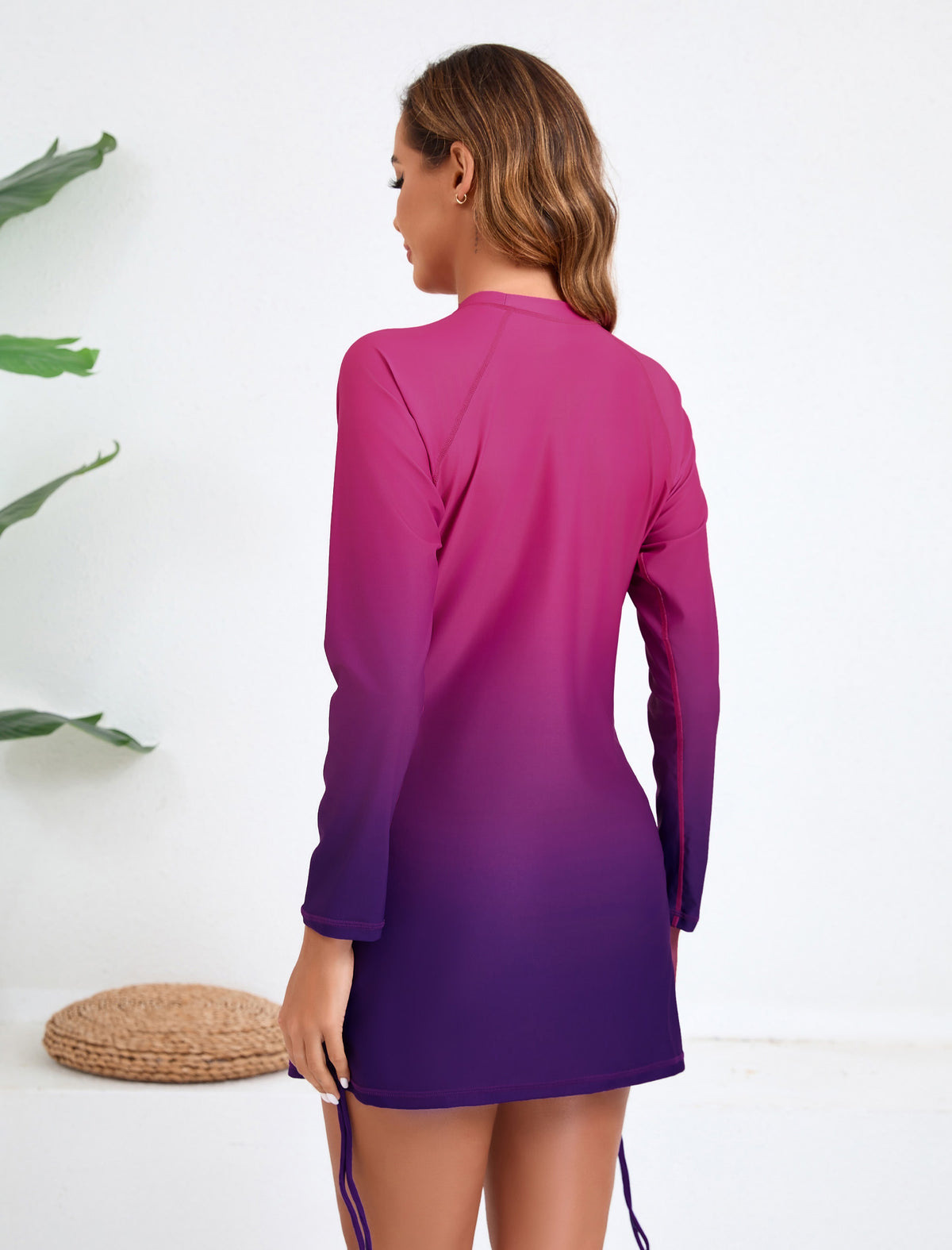 Halcurt Damen Rash Guard Langarm-Schwimmoberteil