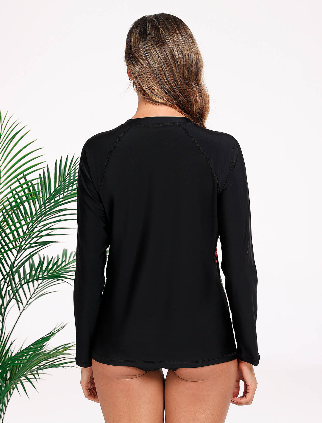 Pastel Shore Full Zip Long Sleeve Rash Guard Shirts with Pockets