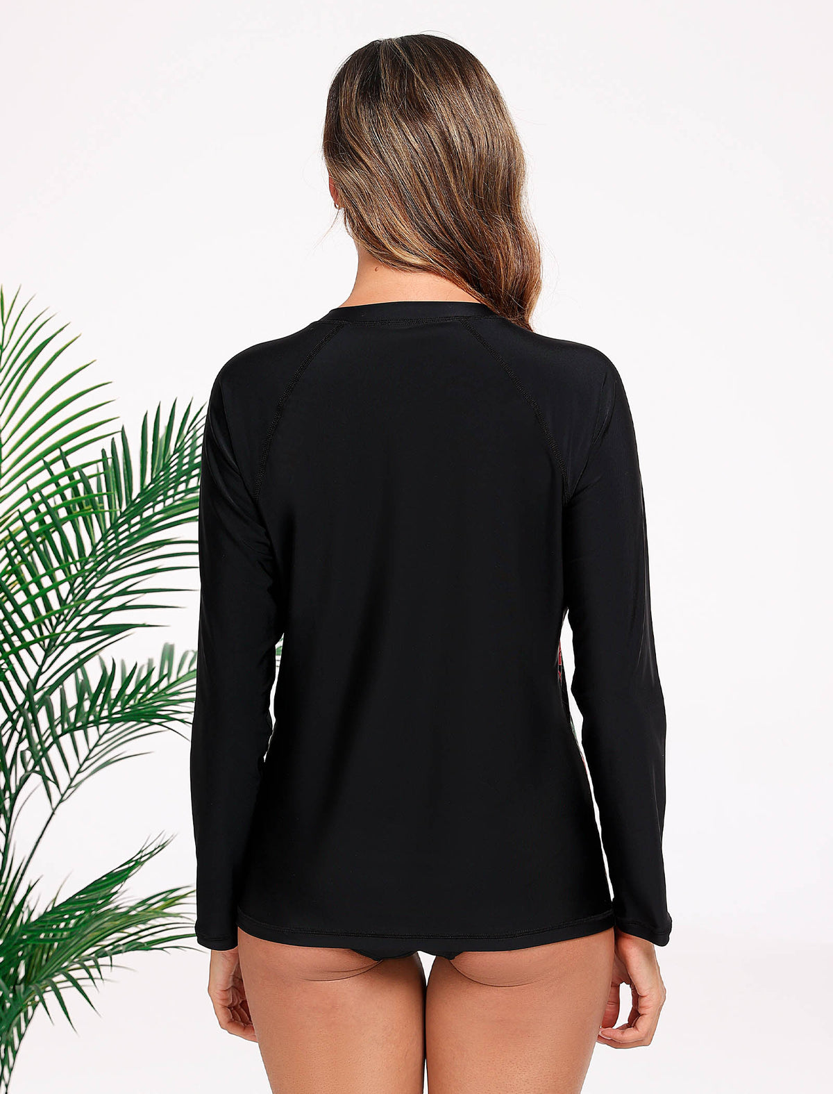Pastel Shore Full Zip Long Sleeve Rash Guard Shirts with Pockets