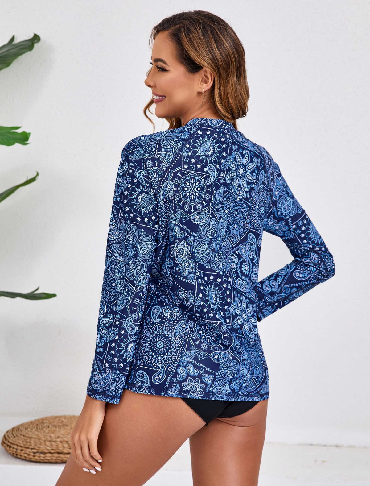 Halcurt Damen Langarm-Rashguard-Schwimmshirt Top