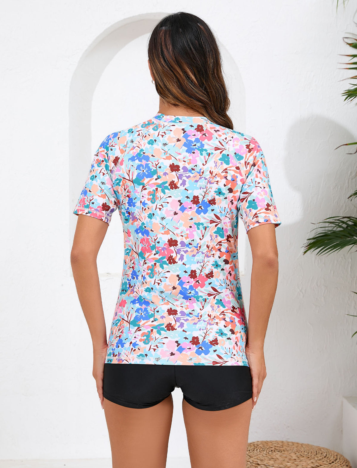 Coastal Breeze Two Piece Rash Guard Sets with Built in Bra