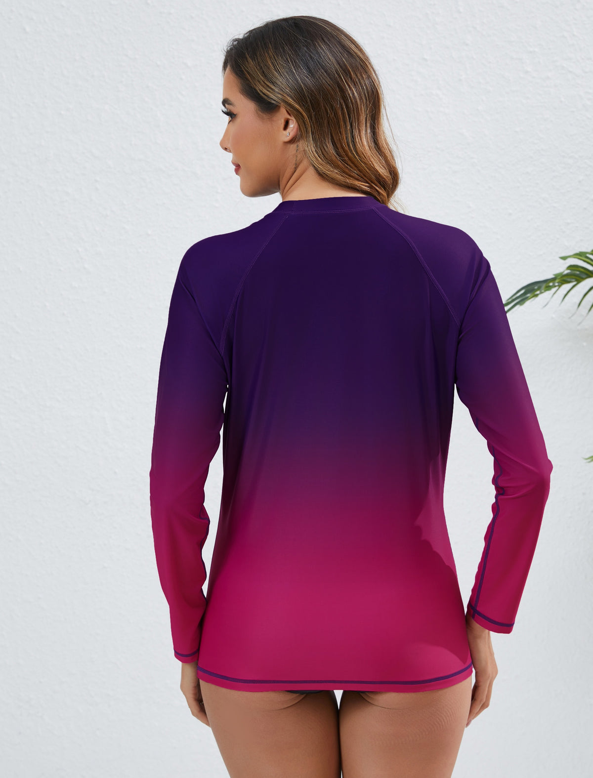 Ocean Whisper Long Sleeve Rash Guard Shirts with Built in Bra