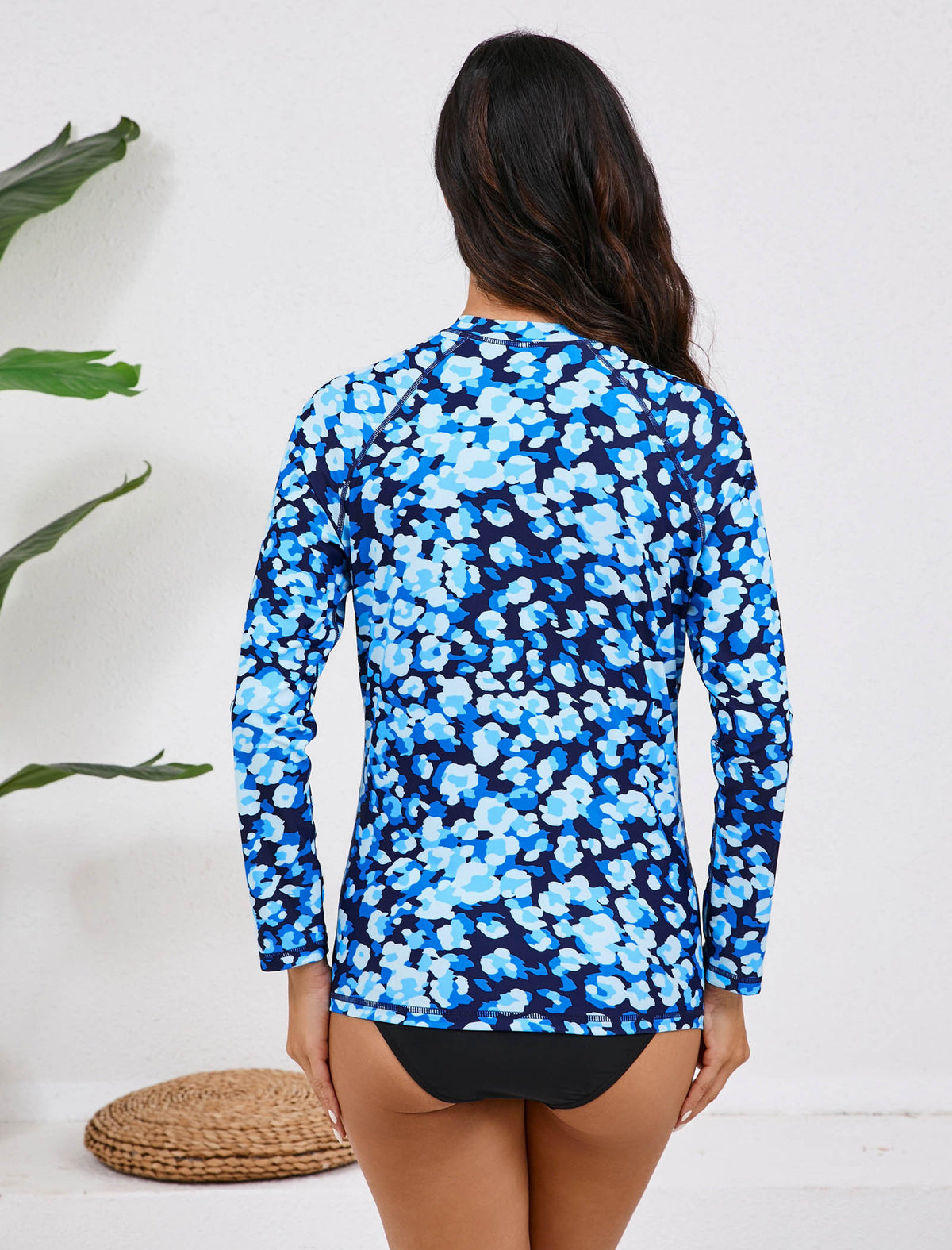 Ocean Whisper Long Sleeve Rash Guard Shirts with Built in Bra