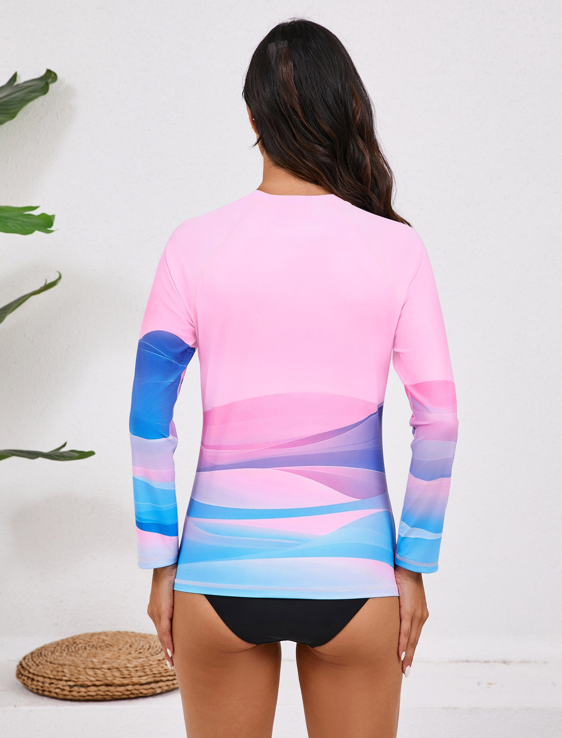 Ocean Whisper Long Sleeve Rash Guard Shirts with Built in Bra
