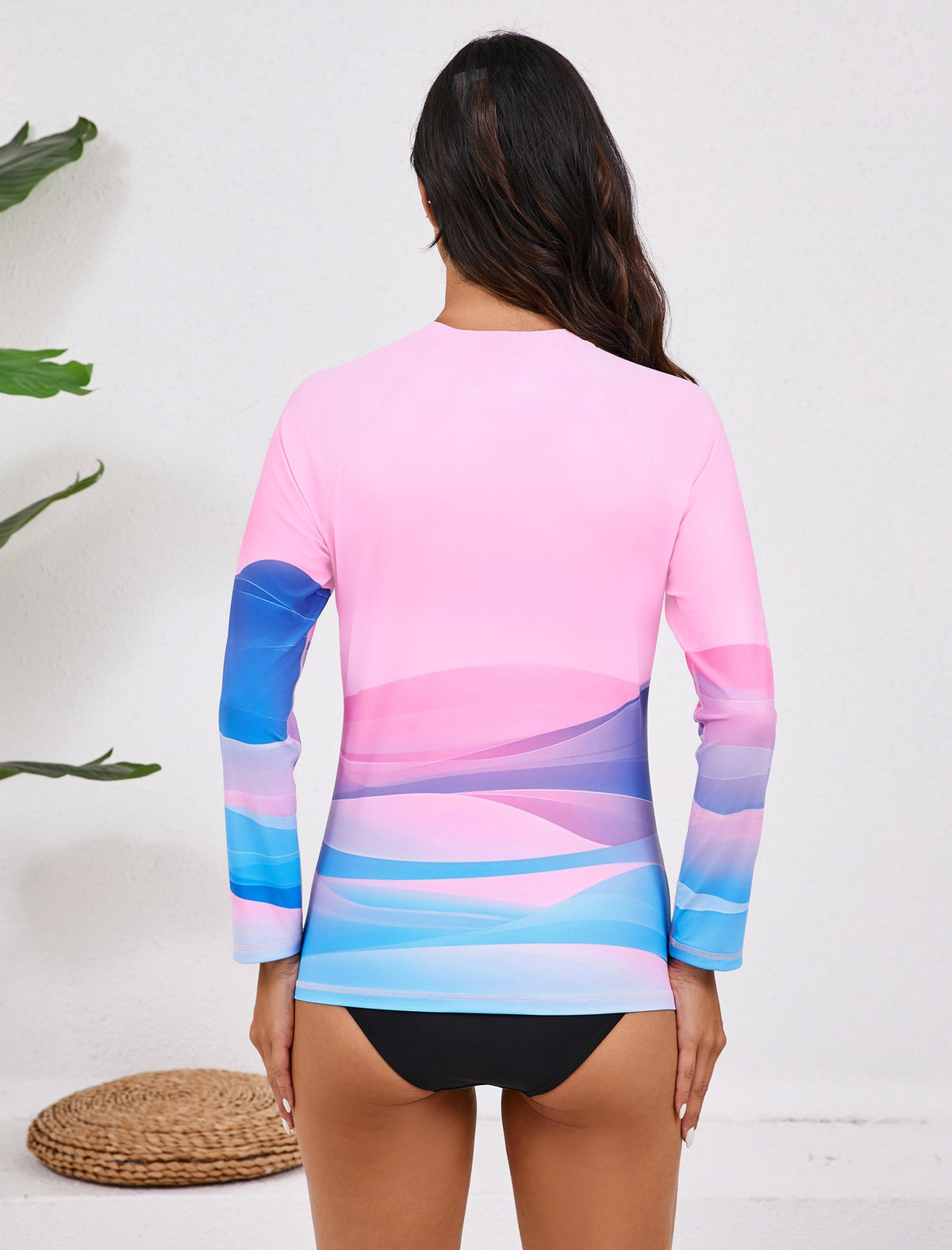 Ocean Whisper Long Sleeve Rash Guard Shirts with Built in Bra