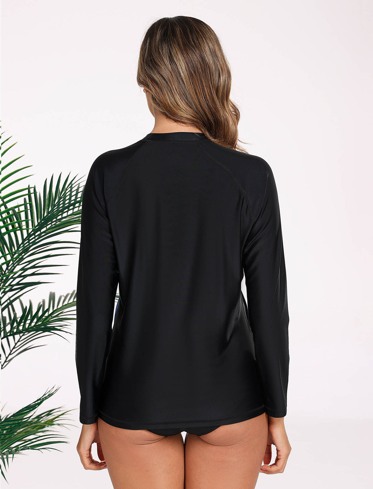 Ocean Whisper Long Sleeve Rash Guard Shirts with Built in Bra