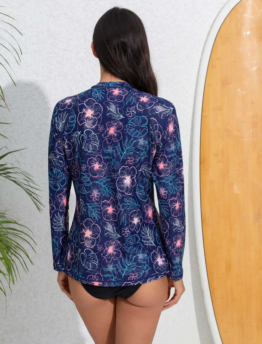 Ocean Whisper Long Sleeve Rash Guard Shirts with Built in Bra