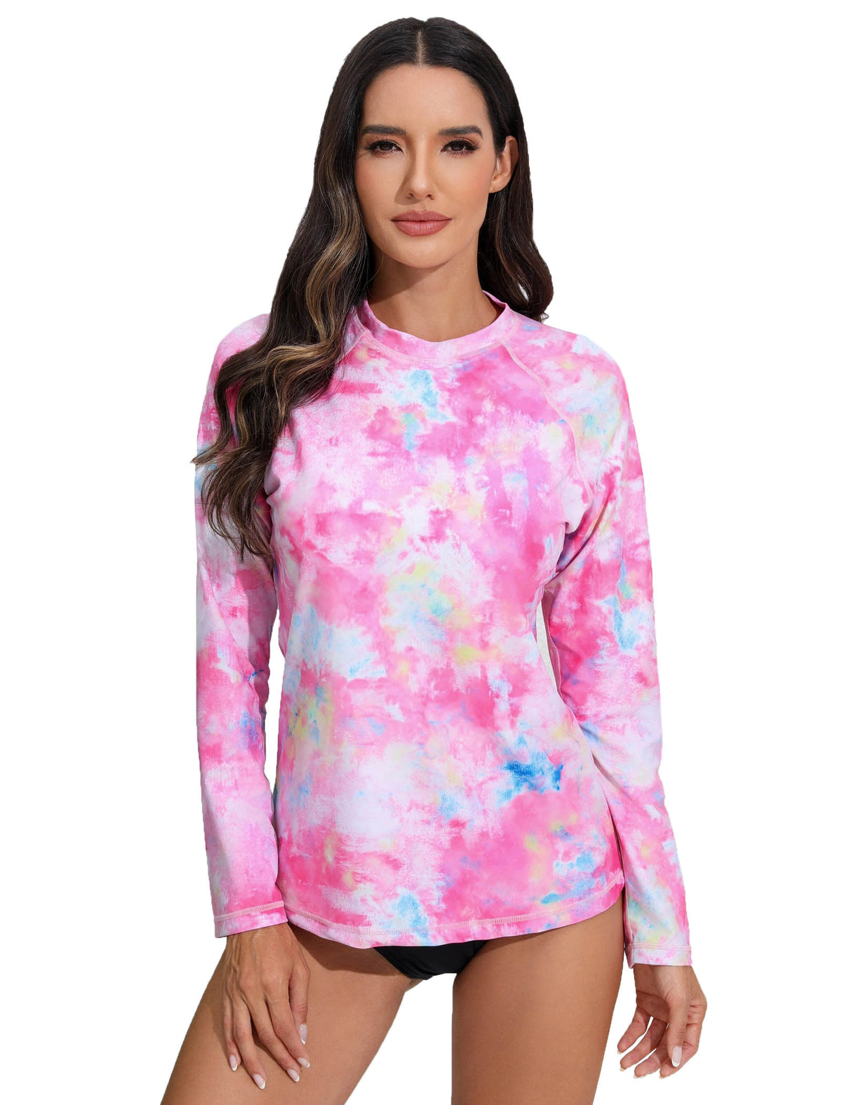 Ocean Whisper Long Sleeve Rash Guard Shirts with Built in Bra