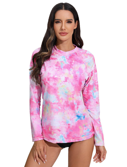 Ocean Whisper Long Sleeve Rash Guard Shirts with Built in Bra