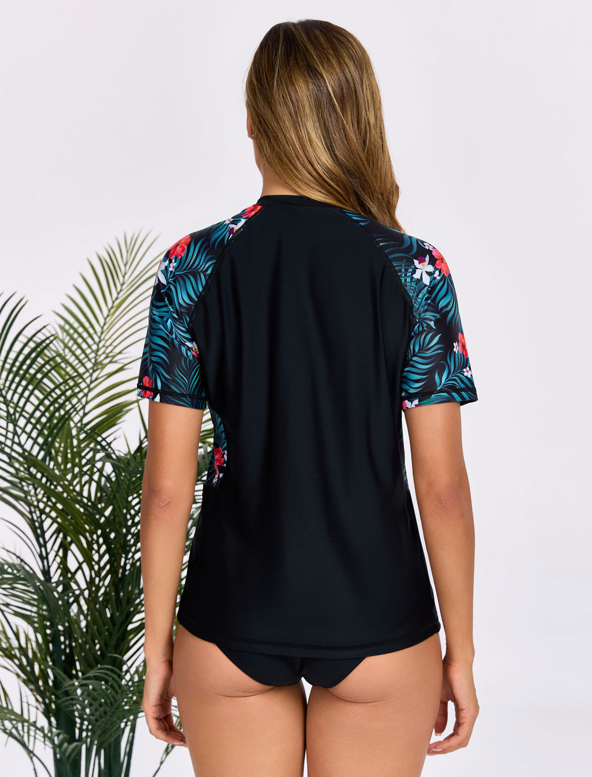Soft Surf Rash Guard Shirts Pocket with Built in Bra