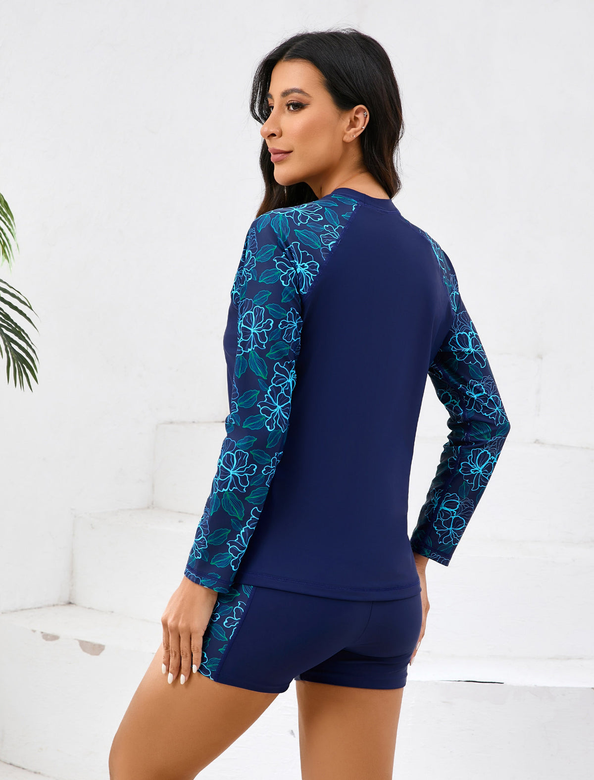 Halcurt Damen Rashguard Langarm-Bademode