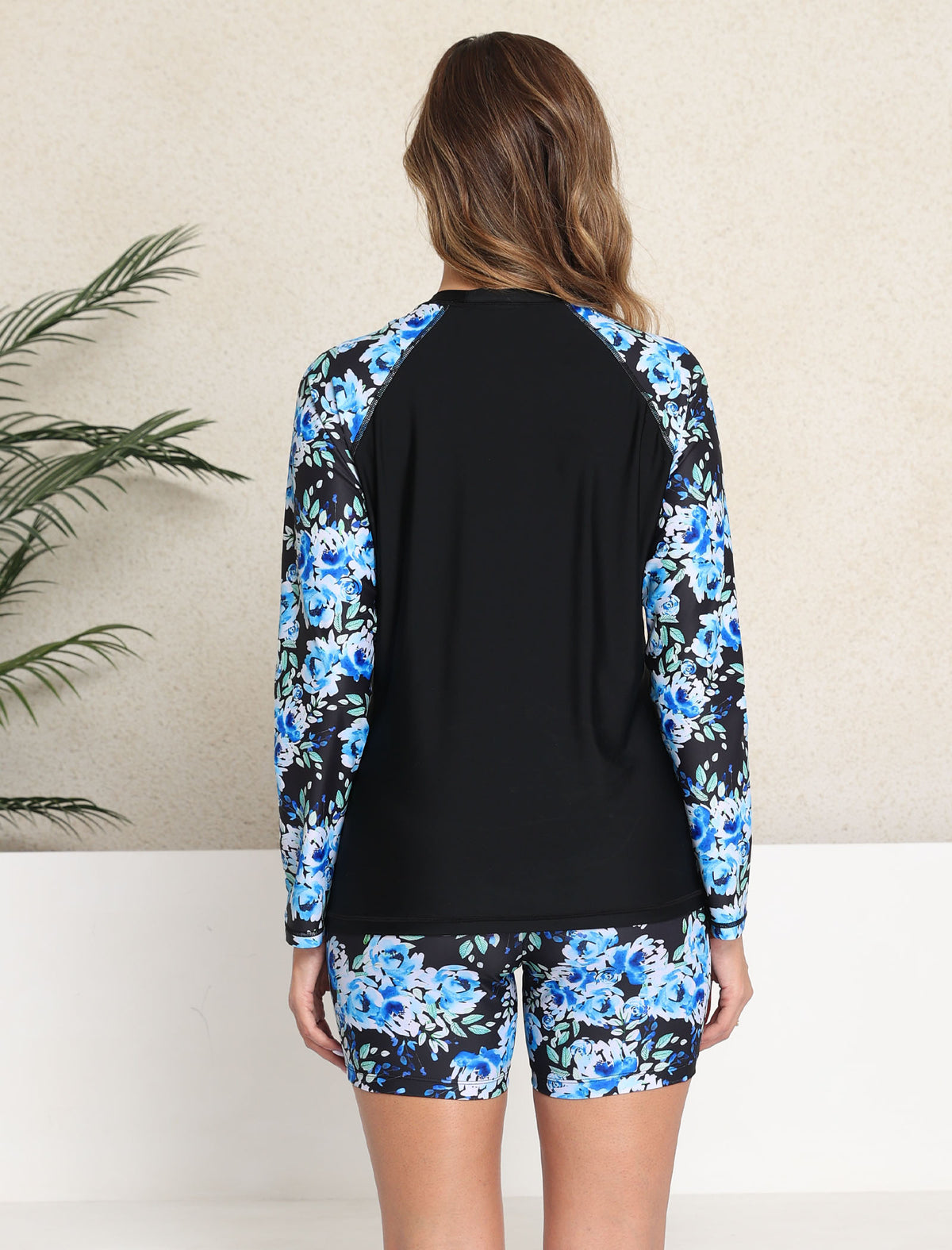Effortless Protection Two Piece Rash Guard Sets with Built in Bra and Boardshorts