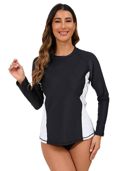 Ocean Whisper Rash Guard Shirts with Built in Bra Long Sleeve