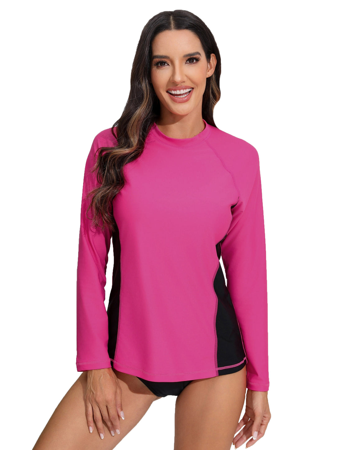 Ocean Whisper Rash Guard Shirts with Built in Bra Long Sleeve